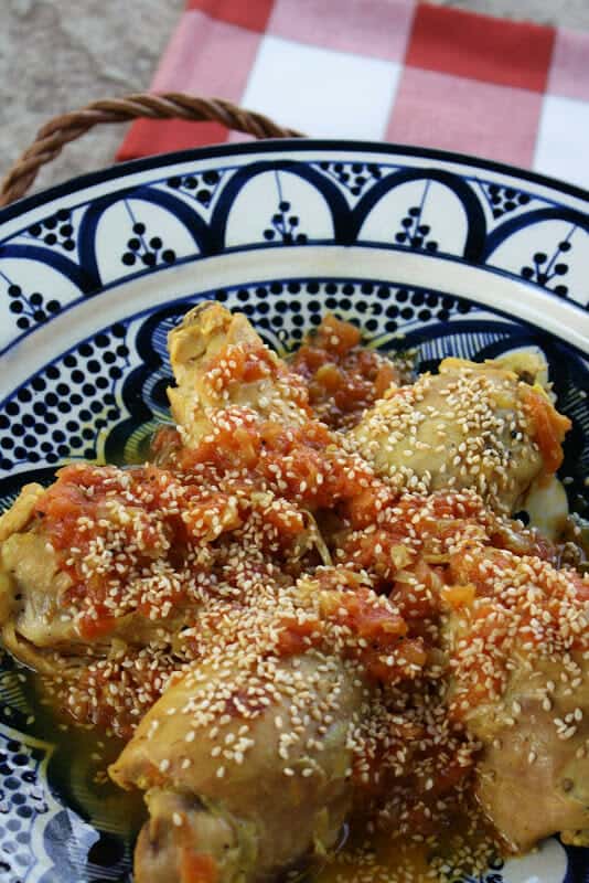 Chicken with Tomatoes, Honey and Sesame Seeds