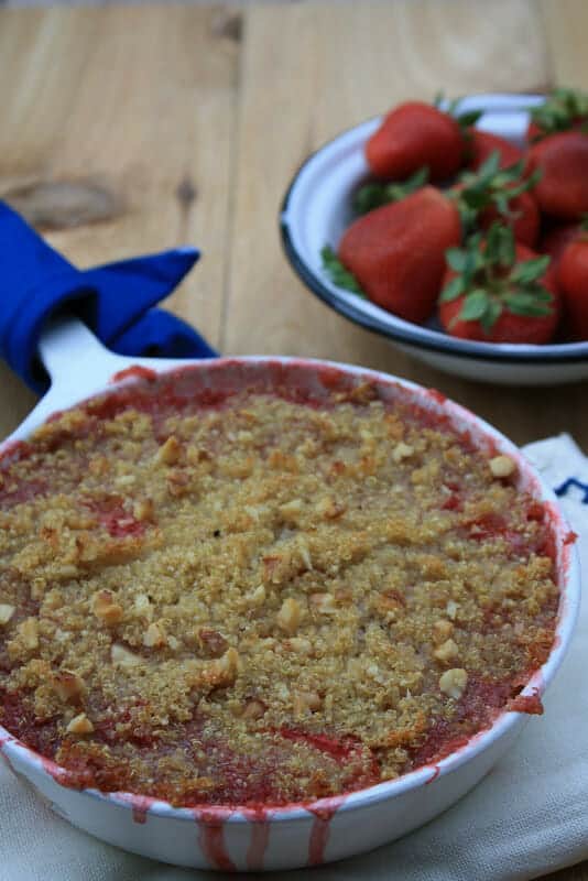 Strawberry Cobbler with Quinoa Topping (Gluten-Free)