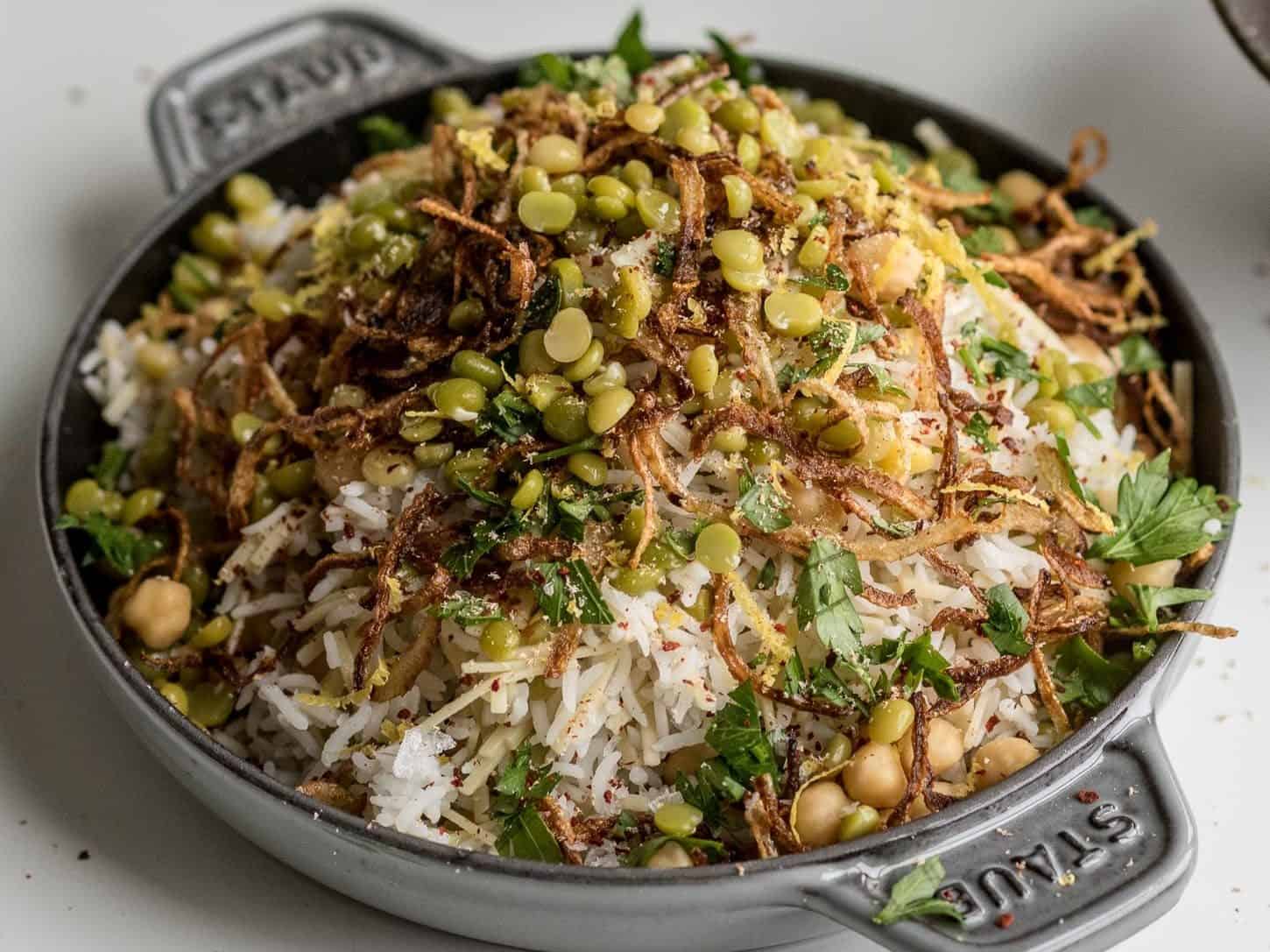 Egyptian Rice and Lentil Pilaf